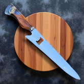 Faca de Churrasco 10" 3mm Lâmina Abridor com Cabo Pingente Caneca + Case especial em couro